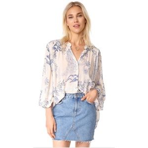 Free People Metallic Bloom Top